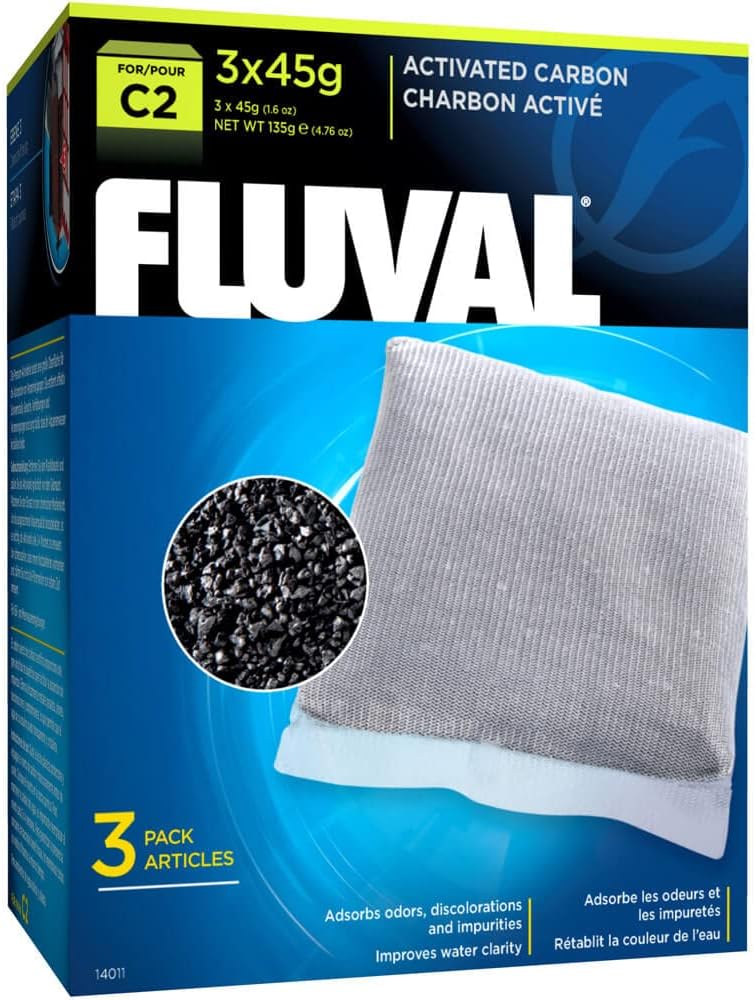 Fluval فحم نشط C2، وسائط فلتر حوض السمك البديلة، عبوة 3، 14011 - Image 1